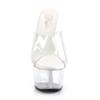 Pleaser - ASPIRE601 Mules à talons - Chaussures de pole dance - Transparent/Blanc Product image